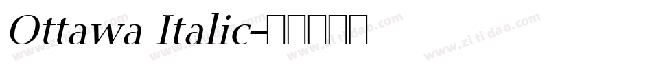 Ottawa Italic字体转换